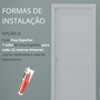 Rodapé Branco PVC com um friso 7cm Altura - Barra de 2m