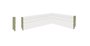 Rodapé de MDF Premium 7cm Branco c/dois frisos-2,40mts