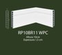 Rodapé de WPC 10cm Branco com 1 friso- 2,20mts