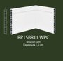 Rodapé de WPC 15cm Branco com 1 friso- 2,20mts
