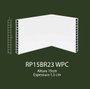 Rodapé de WPC 15cm Branco liso- 2,20mts