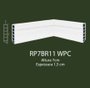Rodapé de WPC 7cm Branco com 1 friso- 2,20mts