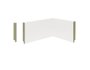 Rodapé MDF Premium 10cm Branco liso Borda Reta-2,40m