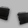 Rodapé Preto PVC com um friso 10cm Altura - Barra de 2m