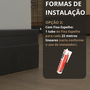 Rodapé Preto PVC com um friso 7cm Altura - Barra de 2m