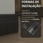 Rodapé Preto PVC com um friso 7cm Altura - Barra de 2m