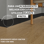 Rodapé Preto PVC com um friso 7cm Altura - Barra de 2m