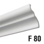 Rodateto isopor F80 65x73x2000mm Branco-Barra c/ 2mts
